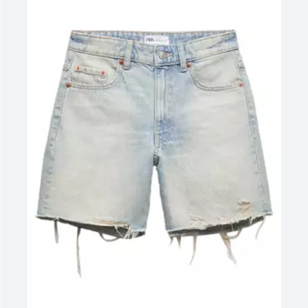 Zara Light Blue Jean Shorts